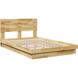  Okvir kreveta uzglavljem bez madraca 120x200 cm puno drvo hrast | shoptok.hr