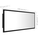 vidaXL LED kupaonsko ogledalo crno 100 x 8,5 x 37 cm konstruirano drvo | shoptok.hr