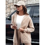 DStreet Kurtka damska WINONA alpaka z kapturem ciemnobeżowa | Shoptok.si