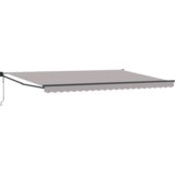 vidaXL Automatska uvlačiva tenda svijetlosiva 500x300 cm, Tenda za zamjenu platna za okvir 5x3 m svijetlosiva | shoptok.hr
