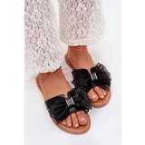 Boto Women's Flat Heeled Slippers with Tulle Bow Black Tanira | shoptok.hr