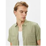 Koton Short Sleeve Shirt Slim Fit Classic Collar Buttoned Pocket Detailed cene