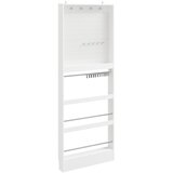 SoBuy Stenska Garderobna Omara s Polico za Čevlje Bela 70x12x190cm FHK39-W, (5000485468) | Shoptok.si