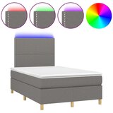  box spring s madracem LED tamnosivi 120 x 200 cm tkanina | shoptok.hr