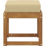  Vanjska stolica klupa s jastukom Prirodna 43 x 43 x 37 cm - Prirodno i bež 40 cm Otvoreno područje nogu | shoptok.hr