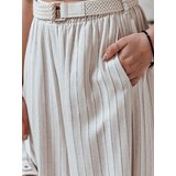 DStreet Spodnie damskie wide leg z paskiem SUMMERLINE beżowe | shoptok.hr