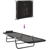  Sklopiva ležaljka za sunčanje Crna 182 x 55 x 85,5 cm Tekstilen | shoptok.hr