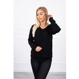Kesi Sweater with V neckline black | Shoptok.si