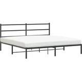  Metalni okvir za krevet s uzglavljem crni 193x203 cm | shoptok.hr