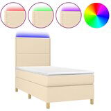  The Living Store Box spring postelja z vzmetnico LED krem 80x200 cm blago - Box Spring Postelja, (21445803) | Shoptok.si