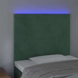  Uzglavlje tamnozeleno 80x5x118/128 cm baršunasto | shoptok.hr
