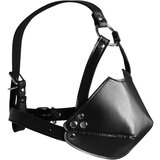 Ouch! Head Harness with Mouth Cover and Solid Ball Gag Black Cene