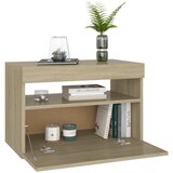  Noćni ormarić LED boja hrasta sonome 60 x 35 x 40 cm drveni | shoptok.hr