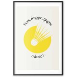  Plakat - Shuttlecock Against the Yellow Sun 40x60 Crni okvir s margom | shoptok.hr