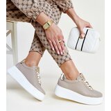 Karino Dark beige leather sneakers | shoptok.hr