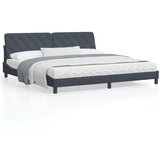 vidaXL Okvir kreveta s LED svjetlima tamnosivi 200 x 200 cm baršunasti | shoptok.hr
