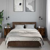  Noćni ormarići 2 kom Dimljeni hrast Konstruirano drvo i metal | shoptok.hr