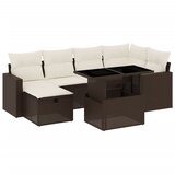 Maison Chic Seti vrtnega pohištva - Vrtna garnitura - Vrtni pohištvo set 7-delna z blazinami rjav poli ratan, (21801349) | Shoptok.si