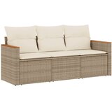  3-dijelni set vrtnih sofa od poliratana s jastucima bež | shoptok.hr
