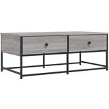 Maison Chic Klubska mizica - kavna mizica - Nizka mizica siva sonoma 100x51x40 cm inženirski les, (21752981) Cene