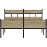  Okvir kreveta bez madraca boja hrasta sonome 140x190 cm drveni | shoptok.hr