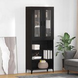 vidaXL Kuhinjski ormarić Zidne Crni hrast 69 5 x 34 x 180 cm Konstruirano drvo | shoptok.hr