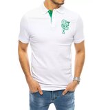 DStreet Koszulka męska polo z haftem biała | Shoptok.si