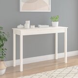  Konzolni stol bijeli 110 x 40 x 75 cm od masivne borovine | shoptok.hr
