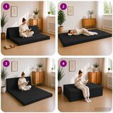 SOFA na razvlačenje 160 x 67 x 45 cm Crna | Eponuda.com