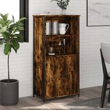 vidaXL Visoka omara dimljen hrast 62x36x121,5 cm inženirski les | Shoptok.si