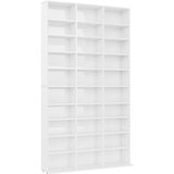 Maison Chic Omarca za CD - CD stojalo - CD regal plošče visok sijaj bela 102x16x177,5 cm les, (21673959) Cene