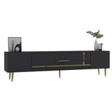 Hanah home TV komoda Dekop1, 150x48,2x29,6 cm, antracit-zlatne boje | Eponuda.ba