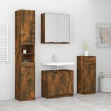Maison Chic Kopalniška garnitura - Kopalniški sestavi 4-delni dimljen hrast inženirski les, (21787687) | Shoptok.si