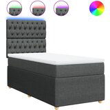 Maison Chic Box spring postelja - Vzmetna postelja z vzmetnico temno siva 90x190 cm blago SL23044, (21891908) | Shoptok.si