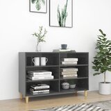 vidaXL Komoda visok sijaj siva 103,5x35x70 cm iverna plošča Cene