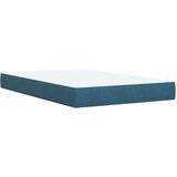 VidaXL Box spring postelja z vzmetnico modra 120x190 cm žamet Slike