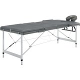 vidaXL Masažni stol s 3 zone i aluminijskim okvirom antracit 186x68 cm | shoptok.hr