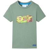 vidaXL Otroška majica s kratkimi rokavi kaki 92 | Shoptok.si