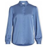 Vila Topi & Bluze Noos Shirt Ellette Satin - Coronet Blue Modra Cene