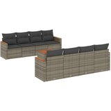  9-dijelni set vrtnih sofa od poliratana s jastucima sivi Cijene