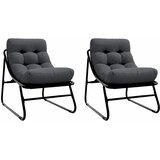  Vrtni namještaj s jastukom 2 pcs Crna 60,5 x 81 x 71 cm | Eponuda.com