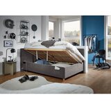 Meise Möbel antracitno sivi kutni dječji krevet s prostorom za odlaganje 140x200 cm cool | shoptok.hr