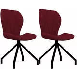  Blagovaonske stolice od umjetne kože 2 kom crvena boja vina