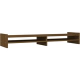 vidaXL Stojalo za zaslon medeno rjavo 100x27x15 cm trdna borovina, (20769698) Cene