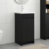  Kupaonski umivaonik s sudoperom Crni hrast 42 x 40 x 84,5 cm | shoptok.hr