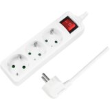 Logilink produžni kabl 3 mesta, prekidač, 1.5m, beli ( 5513 ) | ePonuda.com