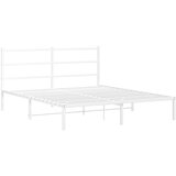  Metalni okvir za krevet s uzglavljem bijeli 150x200 cm | Eponuda.ba