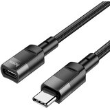 hoco. adapter tipa C (muški) na tip C (ženski) U107 1,2 m crni | shoptok.hr