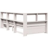  Krevet s regalom za knjige bez madraca bijeli 75x190cm borovina | shoptok.hr
