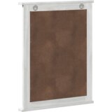 vidaXL Ogledalo z ogledalom Bela 55,5 x 5 x 70 cm Trdna borovina | Shoptok.si